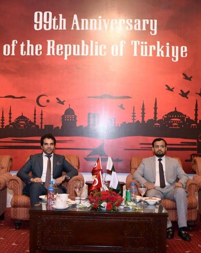 President of Gujrat Chamber of Commerce & Industry and Vice President Gujrat Chamber of Commerce & Industry on the occasion of 99th Anniversary of Republic day of Turkiye