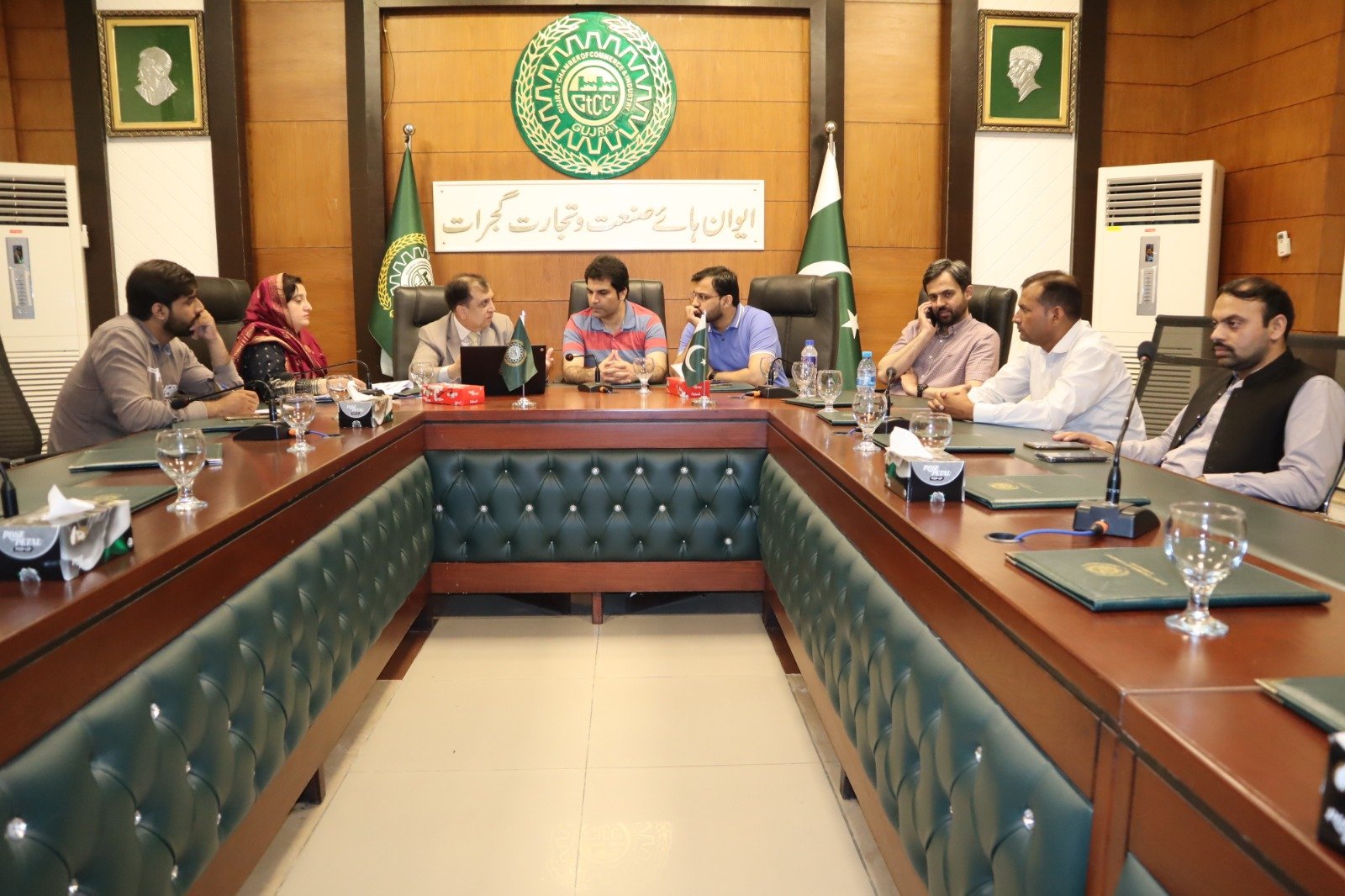 Commodore Retired Mr. Muhammad Irfan #Sitara_I_Imtiaz #Military, Director #Bahria University Advancement along with Miss. Shagufta Waseem coordinator endowment trust #Bahria #University #Islamabad visited Gujrat Chamber of Commerce and Industry #GtCCI.
