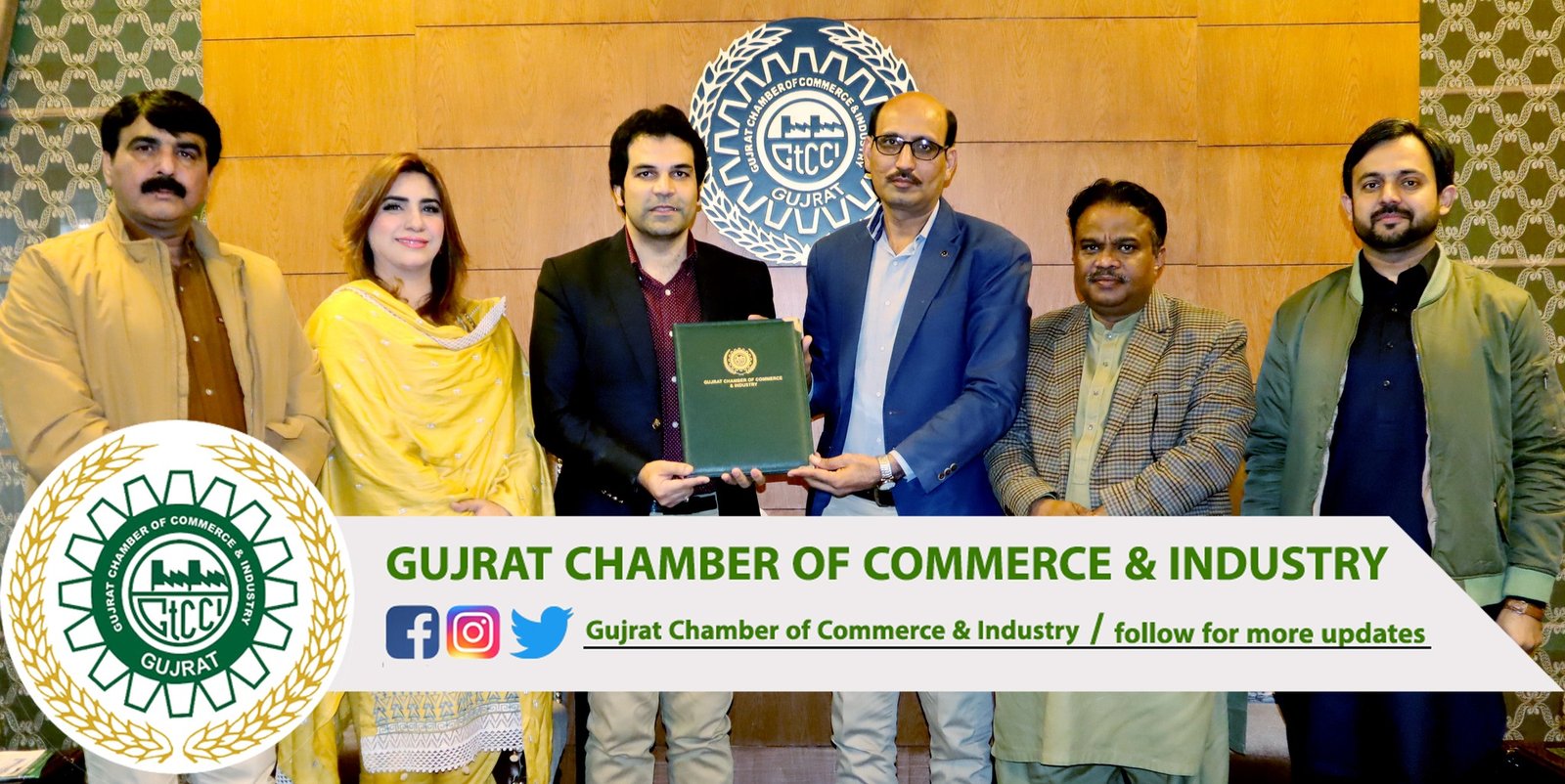 Gujrat Chamber of Commerce & Industry #Signed an #MOU with #HudaConsultantsPvtLtd. Mr. Sikander Ishfaq Razi #President #GtCCI and Mr. Ishtiaq Ahmed #Director Huda Consultants #signed this #MOU, Mr. Muhammad Artza Rehm #Director Huda #Consultants and Mr. M. Usman Muzaffar #SecretaryGeneral #GtCCI also signed this MOU as the #witness.