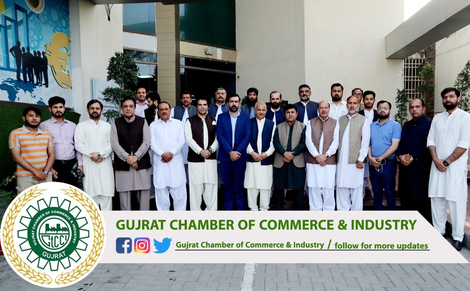 Mr. Aun Ali Syed #Vice_President Federation of Pakistan Chambers of Commerce & Industry  and Mr. Safdar Zaman Shah #Group_Leader Haripur Chamber of Commerce & Industry along with Mr.Sajid Naseem #Senior_Vice_President Haripur Chamber and delegation of Haripur Chamber visited Gujrat Chamber of Commerce & Industry