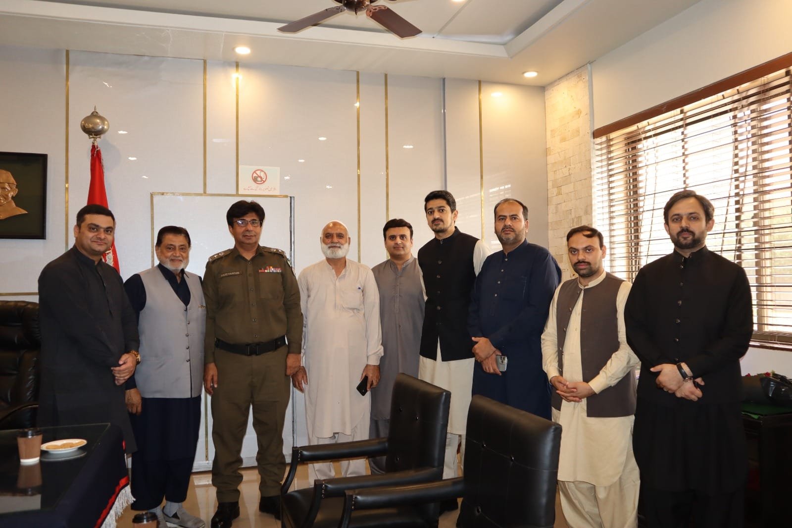 "A delegation from Gujrat Chamber of Commerce & Industry, led by Haji Nasir Mahmood Group Leader, paid a visit to the #DPO Office #Gujrat to congratulate Mr. Mustansar Ata Bajwa on his appointment as the new District Police Officer.