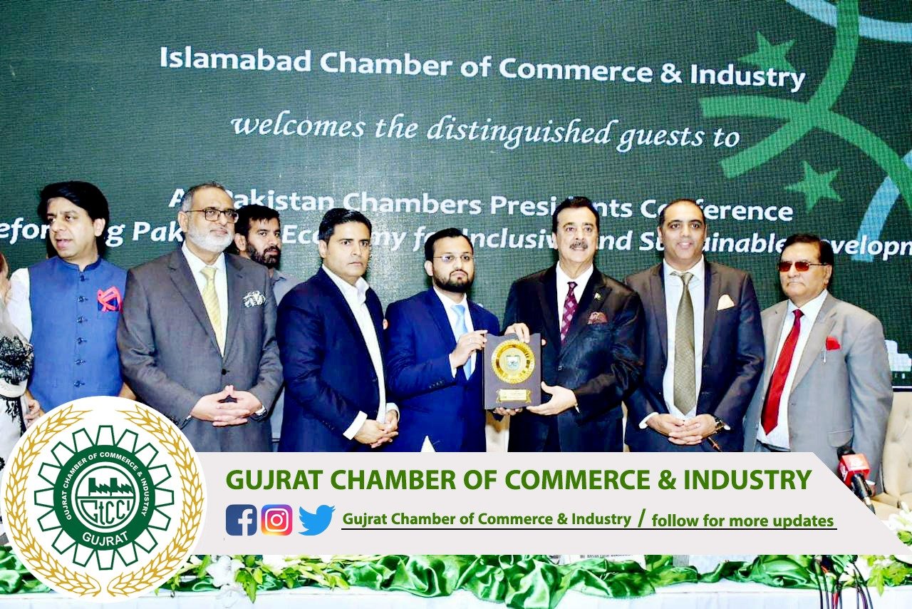 Mr. Sikander Ishfaq Razi President Gujrat Chamber of Commerce & Industry, Ch . M . Asad Bhatti #SVP and Mr. M Masom Qamar #VP participated in the two-day All Pakistan Chambers Presidents Conference organized by the Islamabad Chamber of Commerce & Industry.